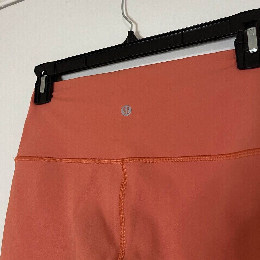 LULULEMON align peach coral cropped yoga workout leggings size 6 - Picture 3 of 5